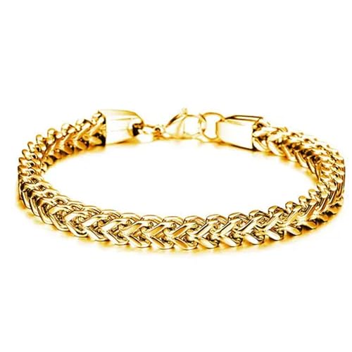 Image of Fashion Frill Stylish Bracelet for Men Stainless Steel Hand Chain Band Jewellery Accessories For Boys Gift for Husband & Boyfriend