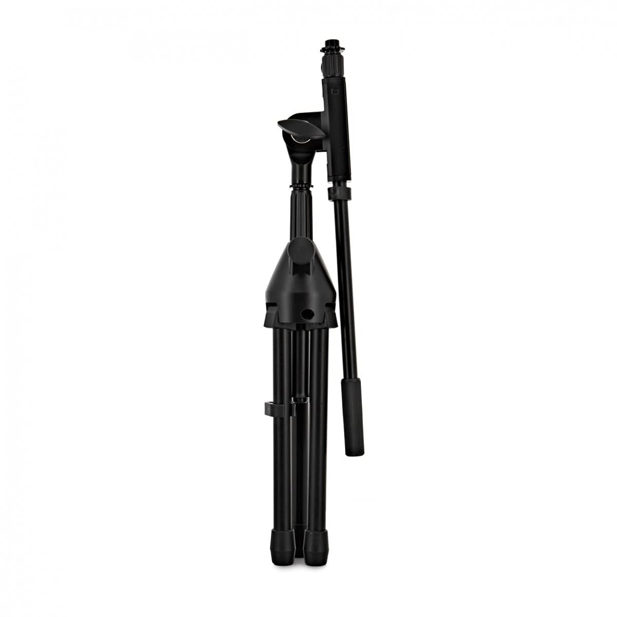 Soporte de micrófono bajo con brazo extensible de Gear4music | Perfecto para bombos y caisson de guitarra, base de trípode estable antideslizante, brazo telescópico flexible