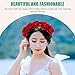ULTECHNOVO Rose Headband for Women - Lightweight 3D Floral Hairband Hair Hoop Handmade for Weddings Valentine S Day Parties Special Occasions