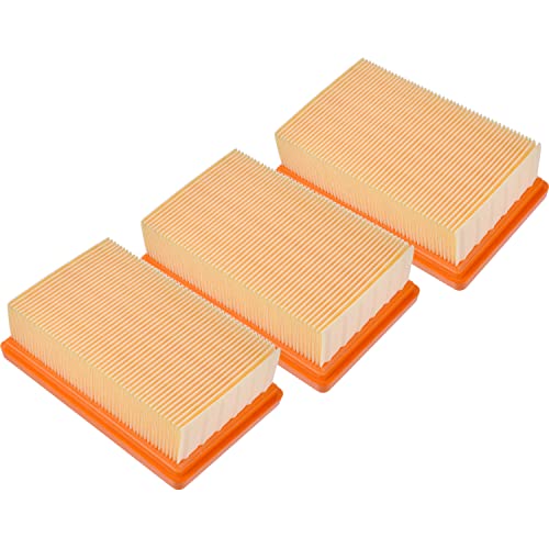 Artraise Lot de 3 filtres à plis plats compatibles avec les Karcher Aspirateurs WD4, WD5, WD6, MV4, MV5, MV6 compatibles avec les filtres Kärcher WD 5 P, MV 5 P, WD6P, WP5, P, Premium 2.863-005.0 Cover