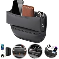 Autositzlücken-Organizer Aufbewahrungsbox Auto Getränkehalter Becherhalter Leder Auto Lückenfüller Organizer, Auto-Mittelkonsole,Autositz-Seitentaschen-Organizer