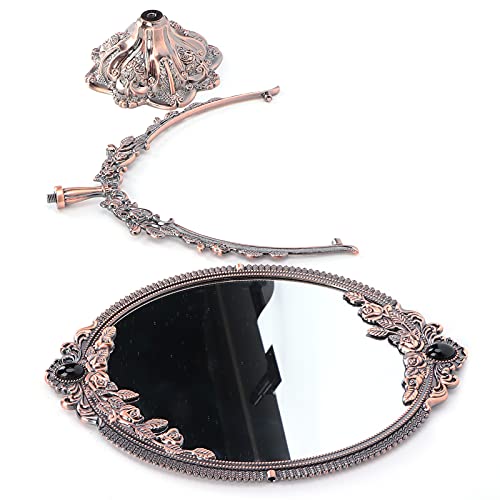 Wnvivi Retro Double Sided Makeup Mirror,Vintage Metal Makeup Mirror for Vanity,Decorative 360 Degree Rotation Cosmetic Mirror for Bathroom Bedroom Dressing - Image 8