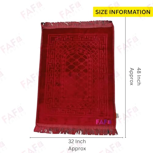 Image of Modern Premium Janamaz Prayer Mat Musalla Soft Velvet Mat for Salah Musallah and Namaz
