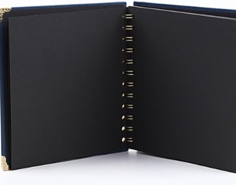 Travel Growth Commemorative Book ﻿ Paper Gold Stamping Album with Corner Guard DIY Growth Album Album Applicable to Photos, Receipts, Star Cards, etc(White-Dinosaur Doodle4)