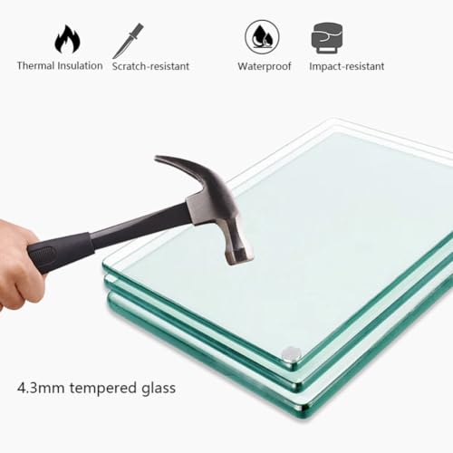 Ventanas para sótanos de 70x40cm con marco aluminio y cristal templado 7