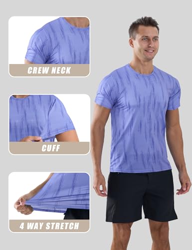 Image of APTRO Men's Workout Shirts Quick Dry Athletic Gym T-Shirts - Moisture Wicking Short Sleeve Performance Running Tees for Men