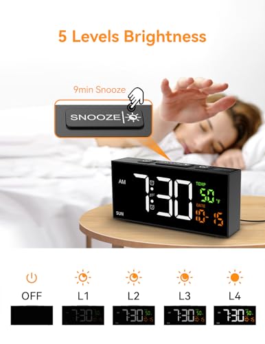 Netzu Alarm Clocks For Bedrooms thumb #4