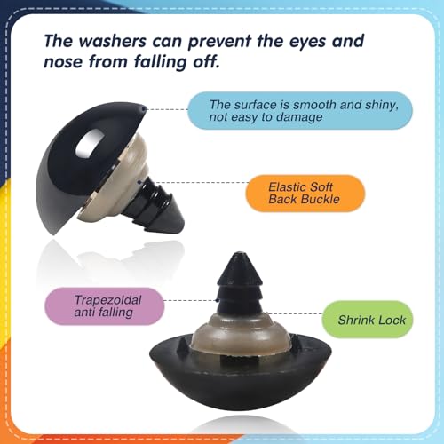 image for TOAOB THE ONE AND ONLY BABY TOAOB 150pcs 24mm Large Safety Eyes for Am