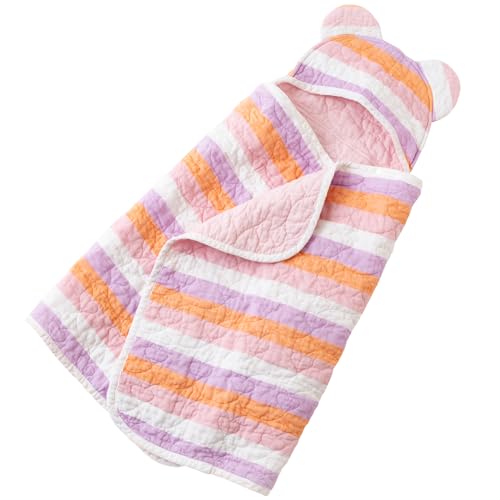 龍宮 パシーマベビー 湯上りタオル ハート柄 ピンク