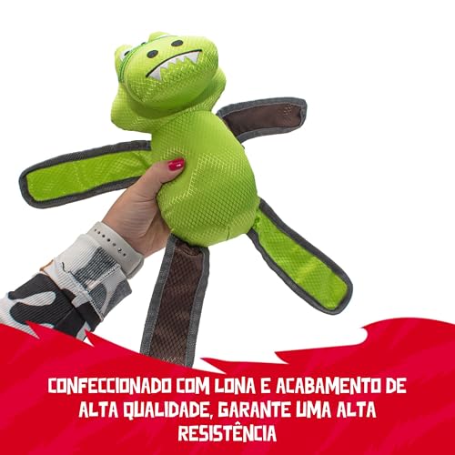 Germanhart Brinquedo Pelúcia Jacaré Verde para Cães