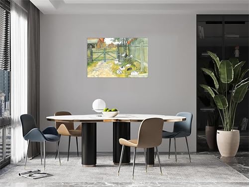 Tableau Carl Larsson Grille impression sur toile décoration murale 20x30