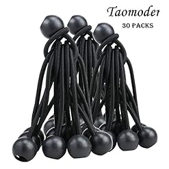 Alternative view of 30 Pack Bungee Balls, Taomoder Black Bungee Cord HeavyWeight 4 inches Tarp Bungee Cords Tie Down Straps Multifunction Elastic Rope for Camping, Tents, Cargo, Projector Screen, Canopy Tent