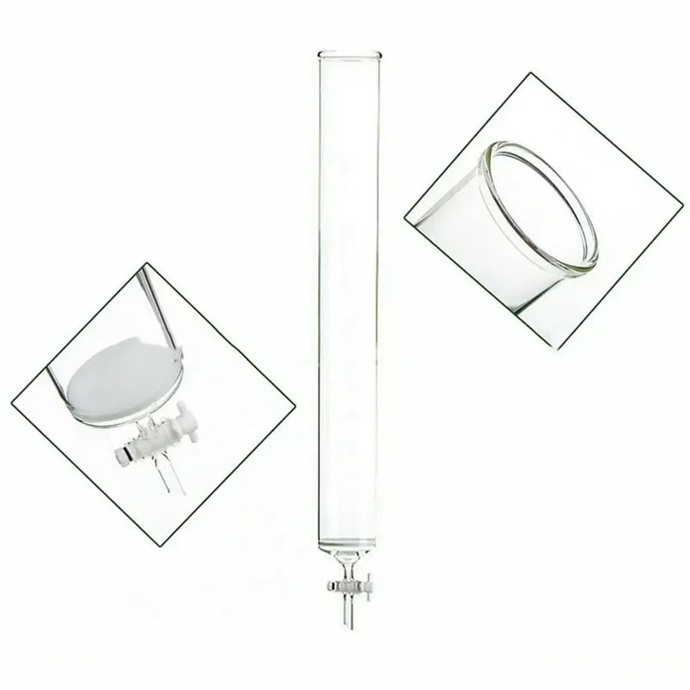 Columna cromatográfica de laboratorio vidrio con núcleo arena (1 unidad) Equipamiento de laboratorio