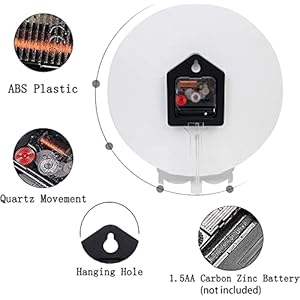 Wine themed wall clock battery operated silent round clock wall decor for home office school 98 inch  urban country home decor