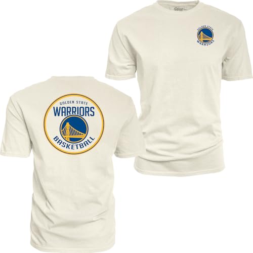 Image of Blue 84 NBA Unisex-Adult NBA Officially Licensed T-Shirt Ringspun Front /Back Ivory