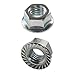 5/8"-11 Grade 8 Black Oxide Finish Carbon Steel Serrated Flange Lock Nut, 25 pk.