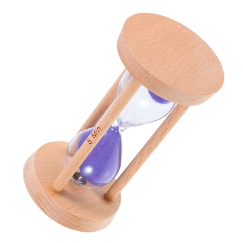 PartyKindom Timer Sabbia Da Minuti Timer Visivo Orologio Sabbia Per Lavarsi i Denti Mani Da Scrivania Per Aula e Doccia Struttura in Legno e Fine