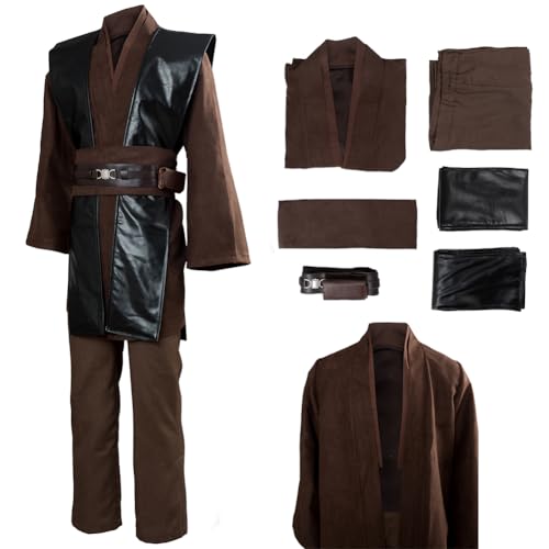 Lixinya Krieger Kampf Anzug mit Gürtel Halloween Karneval Outfit Kostüm Full Set für Herren L