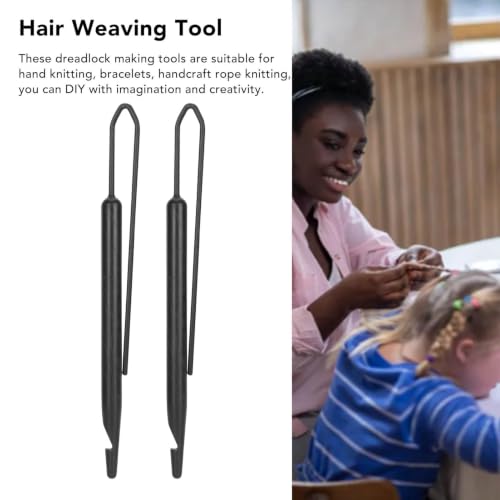 Image of 2PCS Dreadlock Crochet Hook, Dual End Dreadlock Interlocking Tool, Sisterlocks Retightening Tool, Lightweight Hair Knitting Braiding Tools for Hairstyles DIY Bracelets Handcraft