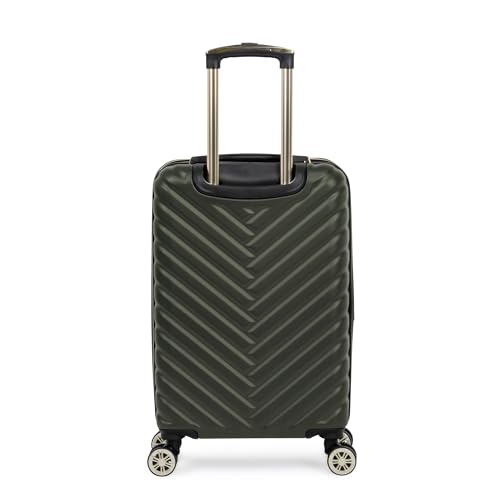 Image of Kenneth Cole REACTION Madison Square Lightweight Hardside Chevron Expandable Spinner Luggage, Olive, 2-Piece Set (20 inch & 28 inch), Kenneth Cole Reaction Women's Madison Square Hardside Chevron Expandable
