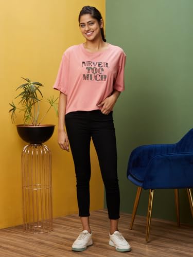 Image of Globus Women's Letter Print Oversized Fit T-Shirt