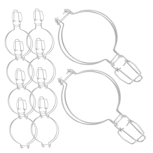 LIGIGWASH Cierre Metálico para Frascos De Vidrio 93mm, Clip De Alambre Inoxidable, Hebilla Resistente De Acero Inoxidable, Pack De 10 Unidades, para Sellado Hermético Cocina y Despensa