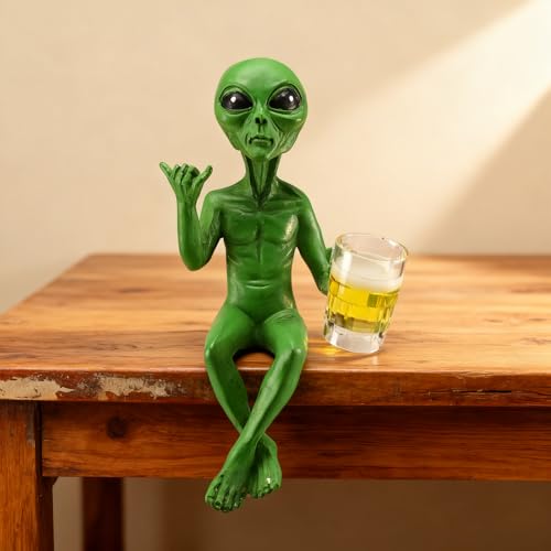 Estatua Alien con Vaso de Cerveza Decorativa miniatura 4