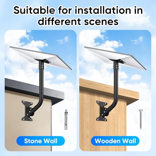 Image of for Starlink Standard 4 4X Gen 3 Mount, Angle Adjustable Starlink V3 Dish Mounting Kit Long Wall Mount Short Pole Roof Mount (Include Metal Gen 3 Pipe Adapter)