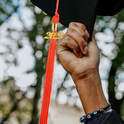 Borlas de poliéster resistentes con dijes para birrete de graduación 5