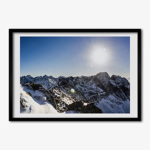 Cadre photo MDF 70x50 cm Tulup avec tableau l'hiver dans les Tatry