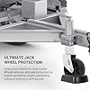 AR-PRO Jack Wheel Chock Stabilizer - Heavy Duty Rubber Travel Trailer Jack Caster Wheel Dock 6" Single Wheel Stopper for Boat RV Trailers and Caravans