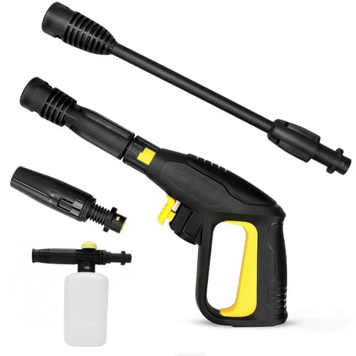 Pistola de repuesto para limpiadora de alta presión Karcher K2 K3 K4 K5 K6 K7 de repuesto para hidrolimpiadora de alta presión con lanza, botella de pistola de pistola de espuma de 750 ml, boquilla de