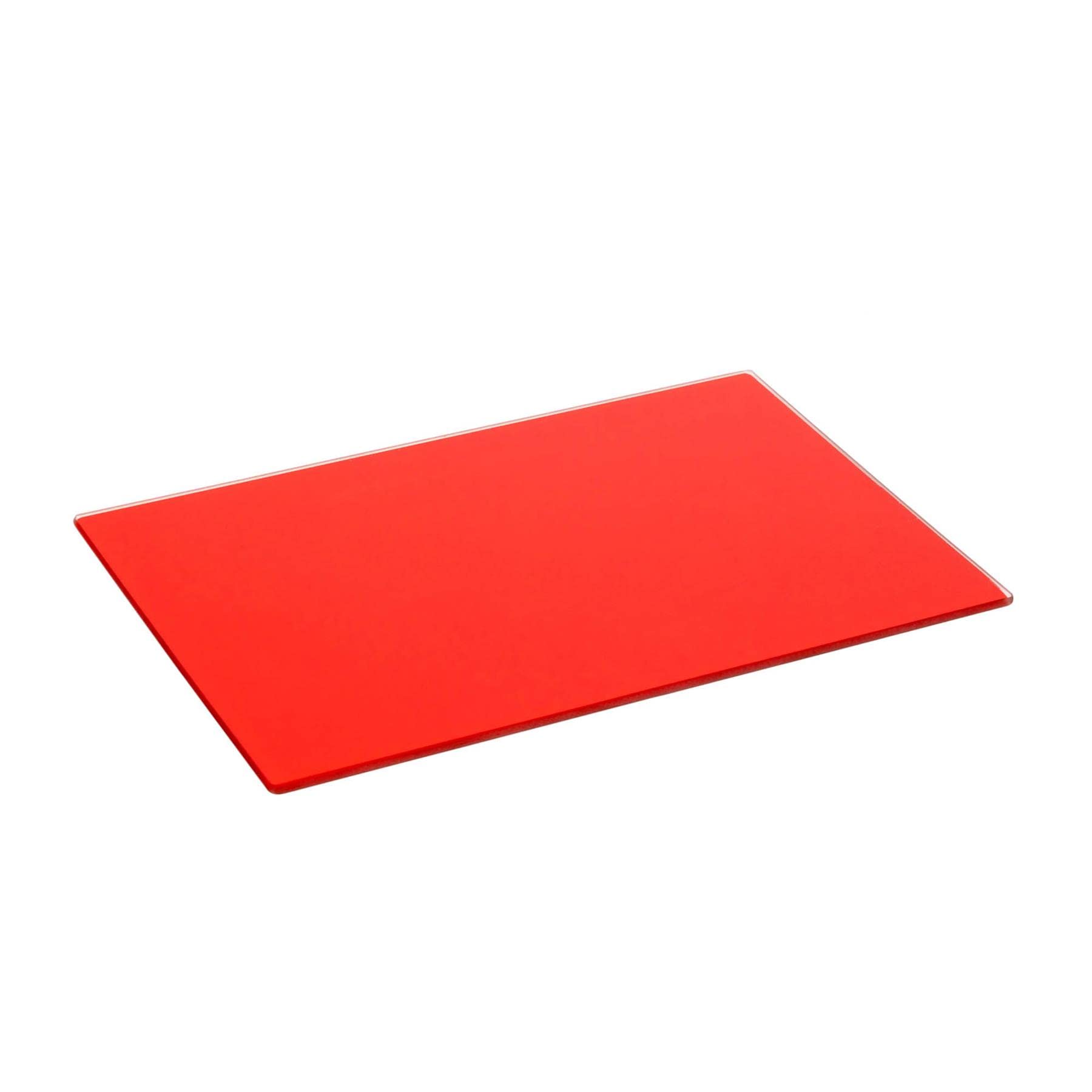 Harbour Housewares Red Glass Chopping Board - 30 Cm X 20 Cm - Glass Chopping Board Food Preparation Serving Plate For Home Kitchen, Restaurant