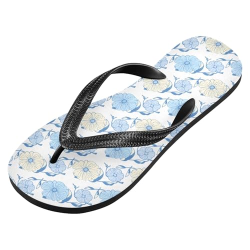 Burbuja Elegant Floral Flip Flops for Women Men, Soft Thong Sandals Rubber Slippers for Pool Beach Essentials2