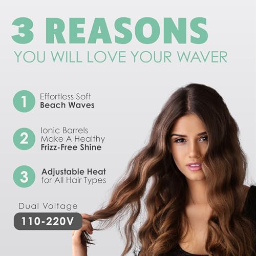 Image of Mint S-Waver Double Barrel Mermaid Hair Waver for Long Hair & Beach Waves