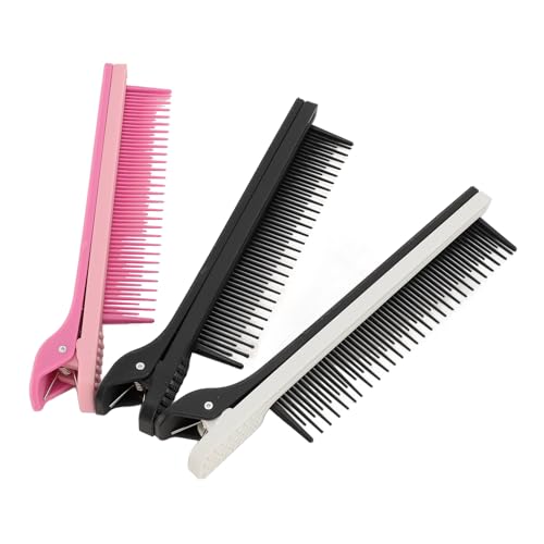 FILFEEL Paquet de 3 Peignes à Pinces Professionnels pour Stylistes – Idéal pour Couper, Colorer et Mettre en évidence