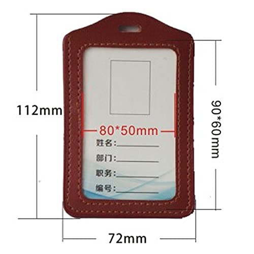Cordón de insignia, tarjetero para cordón, 20 piezas fundas de identificación Pu protección autobús tarjetero papelería escuela cordón portátil fundas de tarjeta de identificación regalo Simple