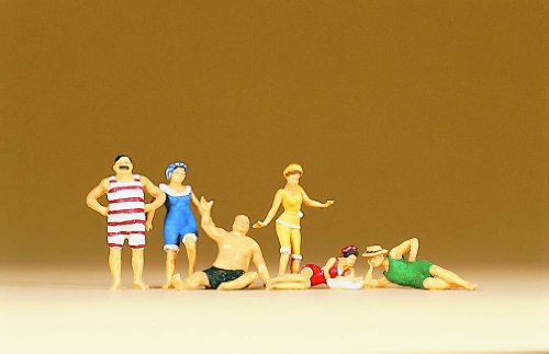 Preiser 12135 1900s Figures People Bathing HO Model Figure
