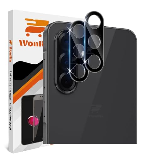 Image of WonRia - Pack 2 Back Camera Lens Protector for Samsung A37 | Samsung A57 5G Camera Glass Protector Guard [3D Premium] - Black
