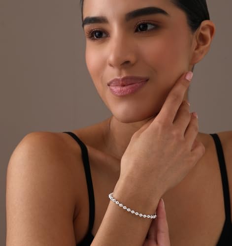 LeCalla 925 Sterling Silver Italian Handmade Round & Oval Bead Ball Strand Chain Bracelet for Women | Women's Silver Bead Ball Chain Bracelet (6.5, 7, 7.5, 8 Inches), Made in Italy3