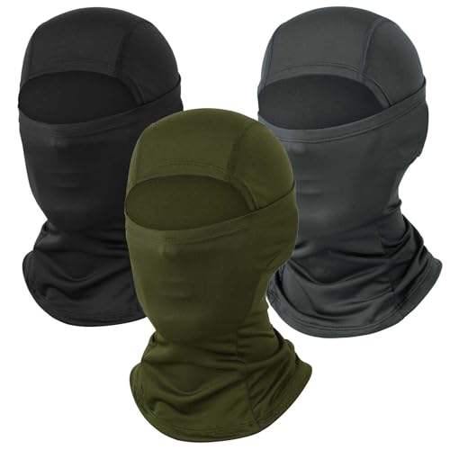 Image of Balaclava Ski Mask 3 Pack Motorcycle Face Mask Shiesty Ski Mask for Men Women Summer Full Face Cover Sun Protection Football