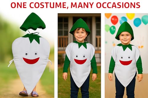 Image of FancyDressWale Fruit & Vegetable Fancy Dress Costume for Kids | Free Size 2-10 Years | School Fancy Dress, Stage Shows, Theme Parties