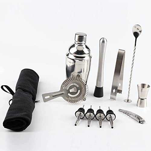 Set profesional de coctelera con 11 herramientas y bolsa miniatura 4