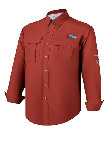 Men's UPF UV 50+ Sun Protection Magellan Fishing SPF Camping Hiking Long Sleeve Shirts