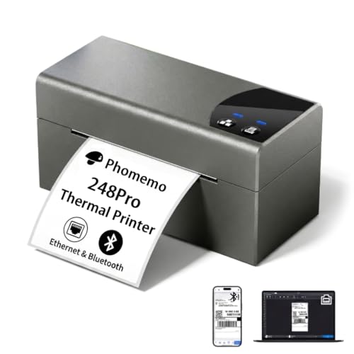 Phomemo Thermal Label Printer with Ethernet & Bluetooth Connectivity