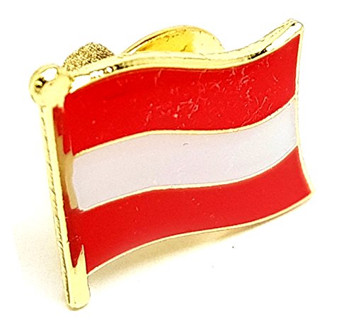 Preisvergleich Produktbild Shopiyal Anstecknadel mit Nationalflagge Österreich, Emaille, hochwertige Metall-Emaille, Anstecknadel zum Sammeln von Schmuck, Hemd, Jacken, Mäntel, Krawatte, Hüte, Taschen, Rucksäcke