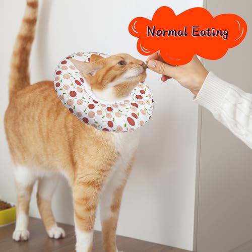 Seyezo Cat Cone Collar Soft, Adjustable Cat Recovery Cone, Pink Cherry, S - Image 4