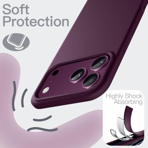 Image of JETech Silicone Cover Case for iPhone New Pro Max, Silky Touch, Dark Cherry