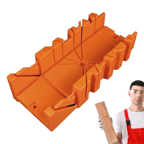 Gehrungssägen-Set – Verstellbare Schnittführung, Stahl-Rückensäge | Präzisions-Holzbearbeitungswerkzeug, Klemmhalterung, Handsägesystem, Winkel-Einstellkoffer | Heimwerker-Set für Zuschneidearbeiten u