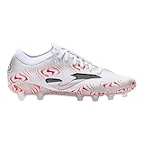 Joma Botas de Fútbol para Césped Natural y Artificial, 40-46 – Blanco Negro Artificial Evolution Cup Brinda Ligereza, Velocidad y Dominio para Entrenamientos de Alta Intensidad